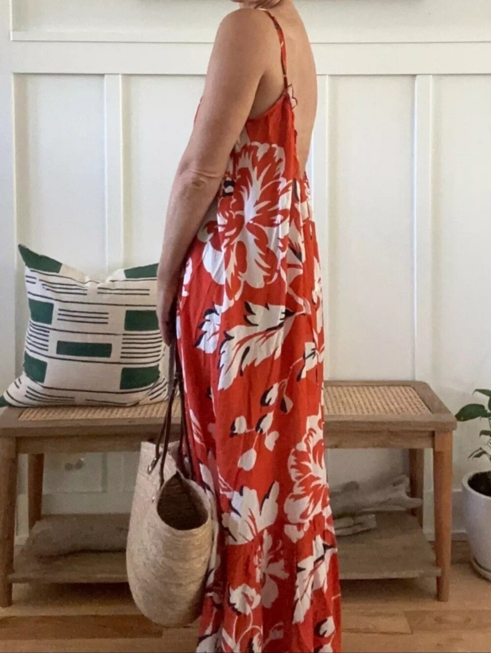 Anthropologie | The Malika Printed Dress Floral Maxi Size M Breezy Flowy Boho